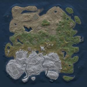 Thumbnail Rust Map: Procedural Map, Size: 4500, Seed: 854605677, 17 Monuments