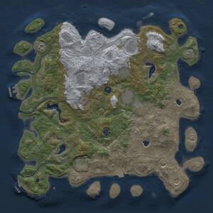 Thumbnail Rust Map: Procedural Map, Size: 4500, Seed: 1660781259, 15 Monuments