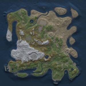 Thumbnail Rust Map: Procedural Map, Size: 3500, Seed: 790945141, 13 Monuments