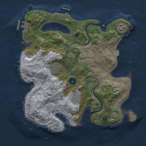 Thumbnail Rust Map: Procedural Map, Size: 3000, Seed: 69292, 9 Monuments