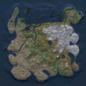 Thumbnail Rust Map: Procedural Map, Size: 3700, Seed: 802371094, 16 Monuments