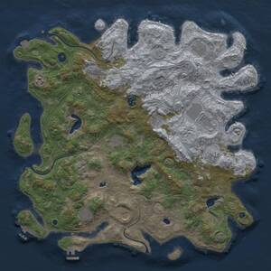 Thumbnail Rust Map: Procedural Map, Size: 4500, Seed: 212738749, 17 Monuments