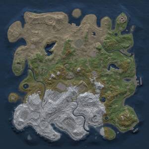 Thumbnail Rust Map: Procedural Map, Size: 4250, Seed: 419288208, 17 Monuments