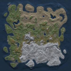 Thumbnail Rust Map: Procedural Map, Size: 5000, Seed: 784734286, 17 Monuments