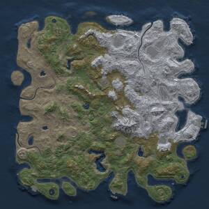 Thumbnail Rust Map: Procedural Map, Size: 5000, Seed: 969638379, 17 Monuments