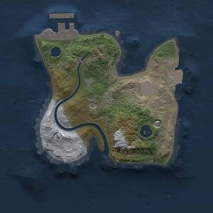 Thumbnail Rust Map: Procedural Map, Size: 1750, Seed: 546284169, 3 Monuments