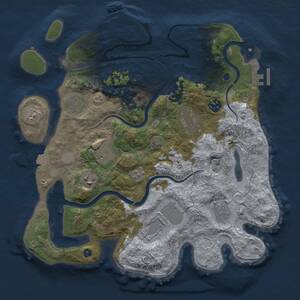 Thumbnail Rust Map: Procedural Map, Size: 3574, Seed: 111323203, 14 Monuments