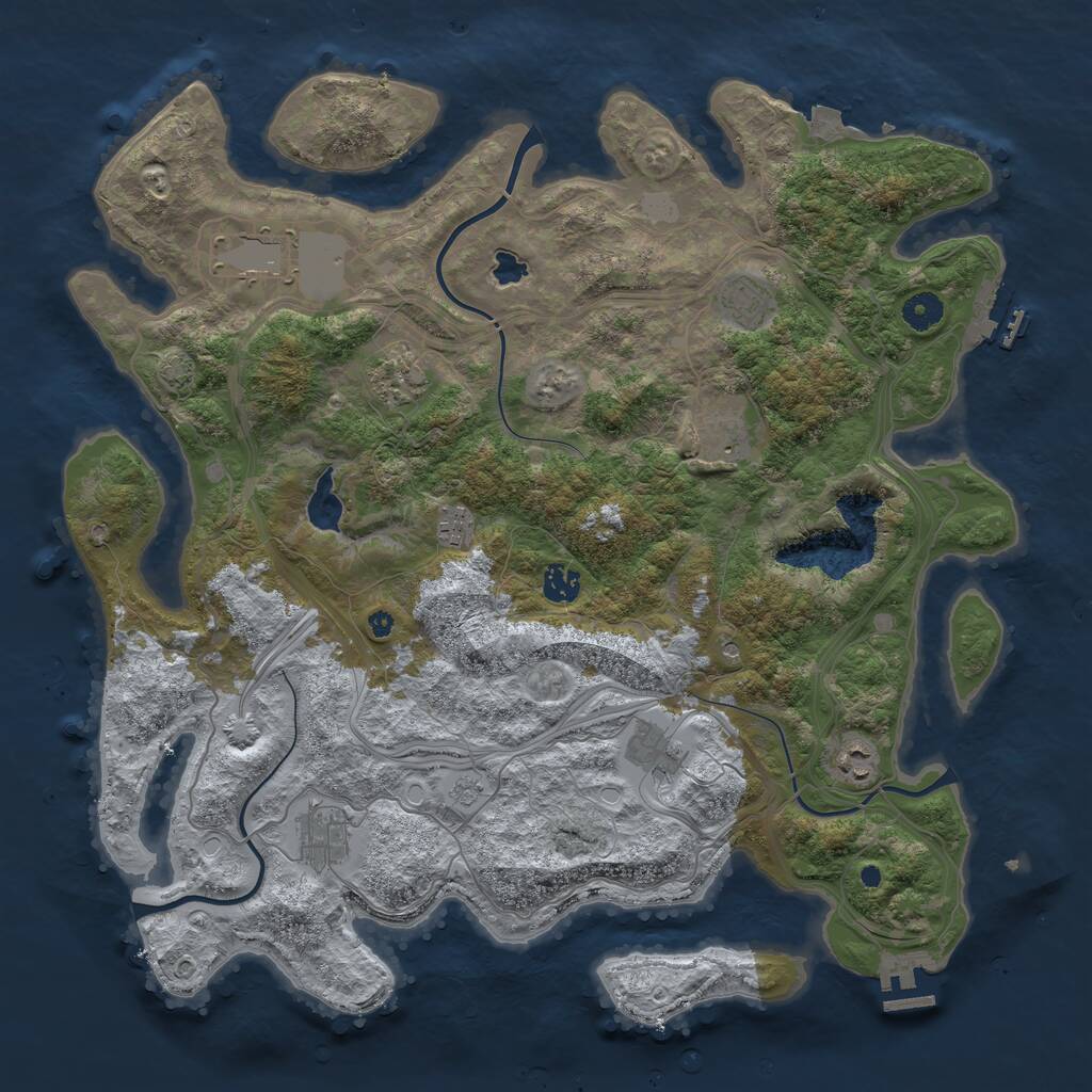 Rust Map: Procedural Map, Size: 4250, Seed: 502949322, 15 Monuments