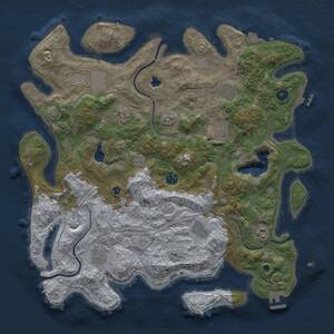 Thumbnail Rust Map: Procedural Map, Size: 4250, Seed: 502949322, 15 Monuments