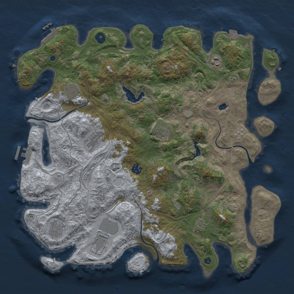 Rust Map: Procedural Map, Size: 4250, Seed: 1202404630, 15 Monuments