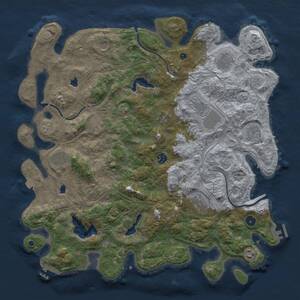 Thumbnail Rust Map: Procedural Map, Size: 4500, Seed: 311348860, 17 Monuments