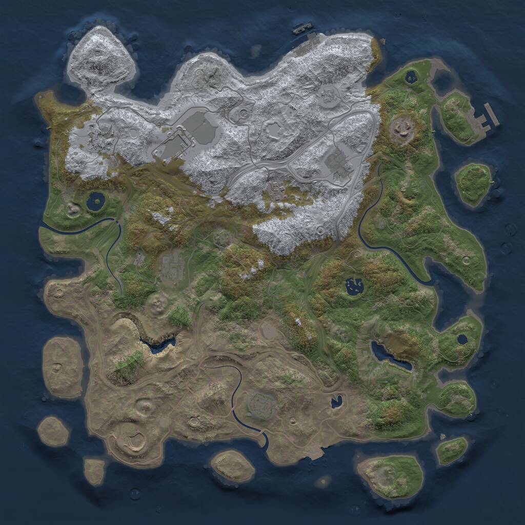 Rust Map: Procedural Map, Size: 4250, Seed: 115683559, 15 Monuments