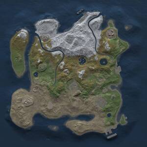 Thumbnail Rust Map: Procedural Map, Size: 3000, Seed: 17919992, 11 Monuments