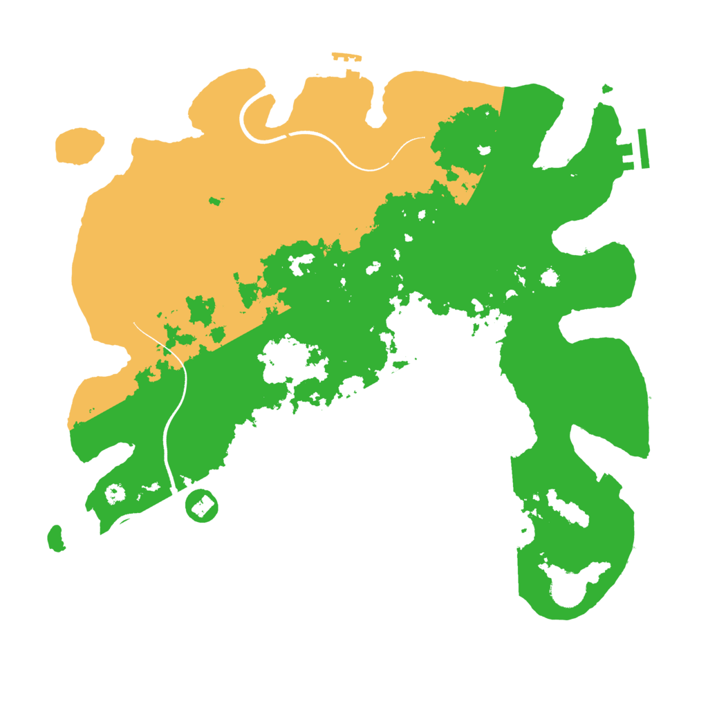 Biome Rust Map: Procedural Map, Size: 3600, Seed: 1031