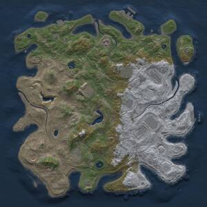 Thumbnail Rust Map: Procedural Map, Size: 4250, Seed: 8225659, 16 Monuments