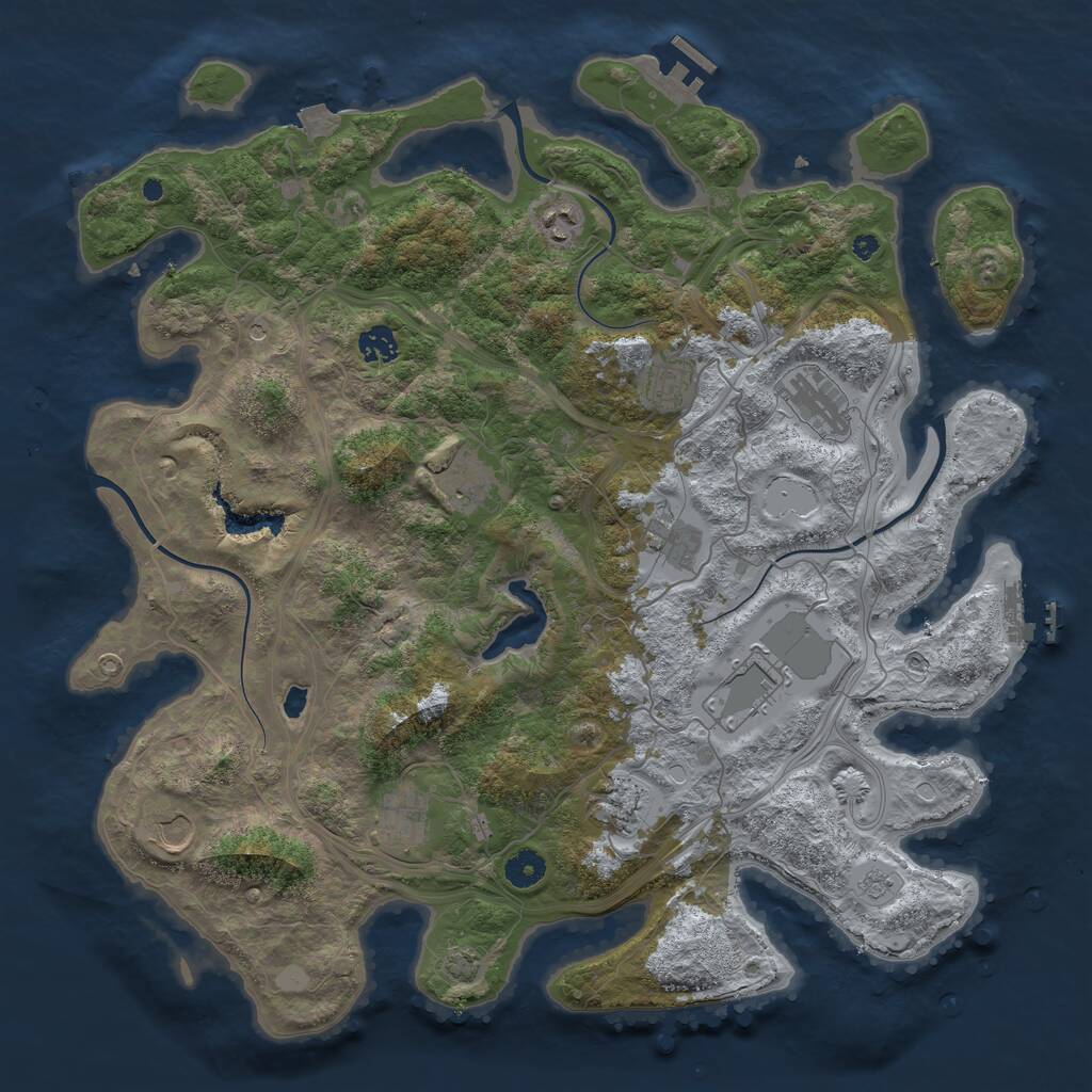 Rust Map: Procedural Map, Size: 4250, Seed: 8225659, 16 Monuments