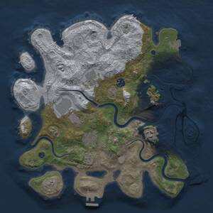 Thumbnail Rust Map: Procedural Map, Size: 3500, Seed: 1931033197, 12 Monuments