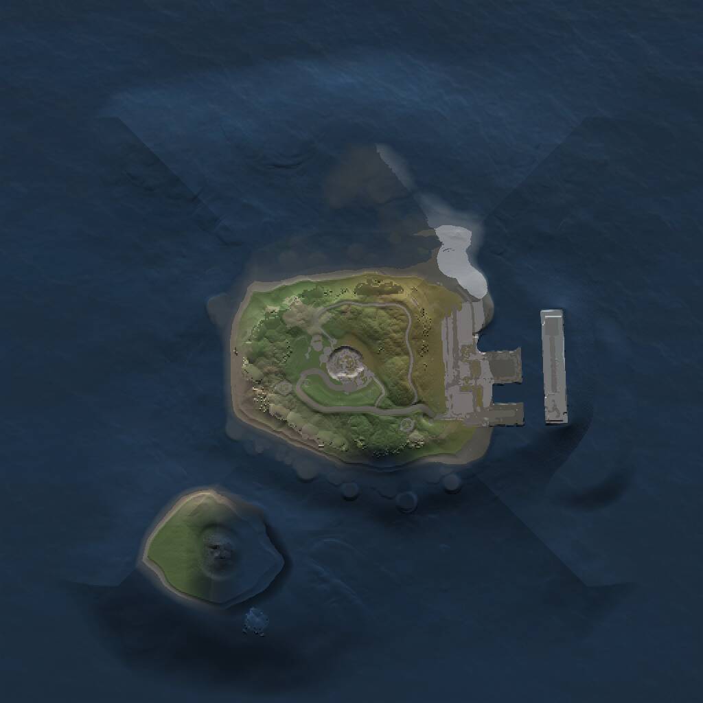 Rust Map: Procedural Map, Size: 1250, Seed: 293303843, 3 Monuments