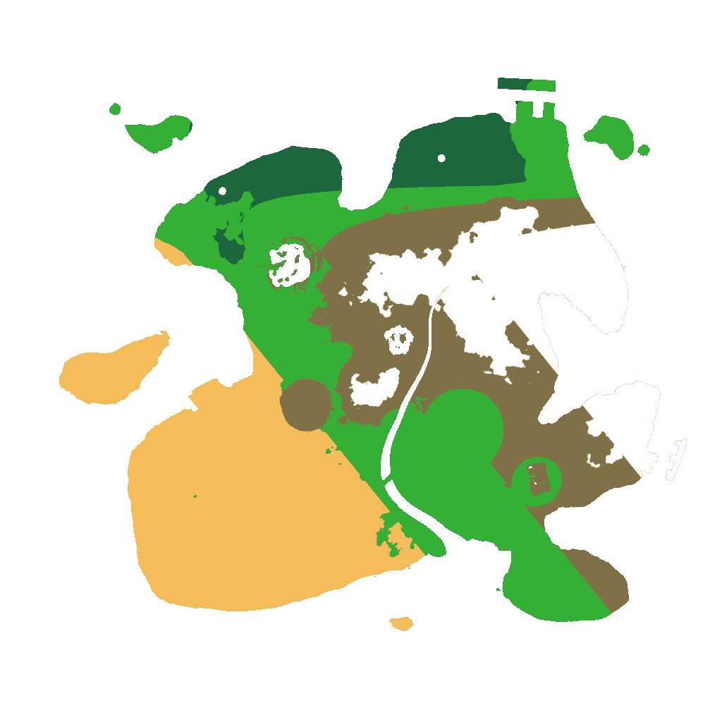 Biome Rust Map: Procedural Map, Size: 2499, Seed: 1337
