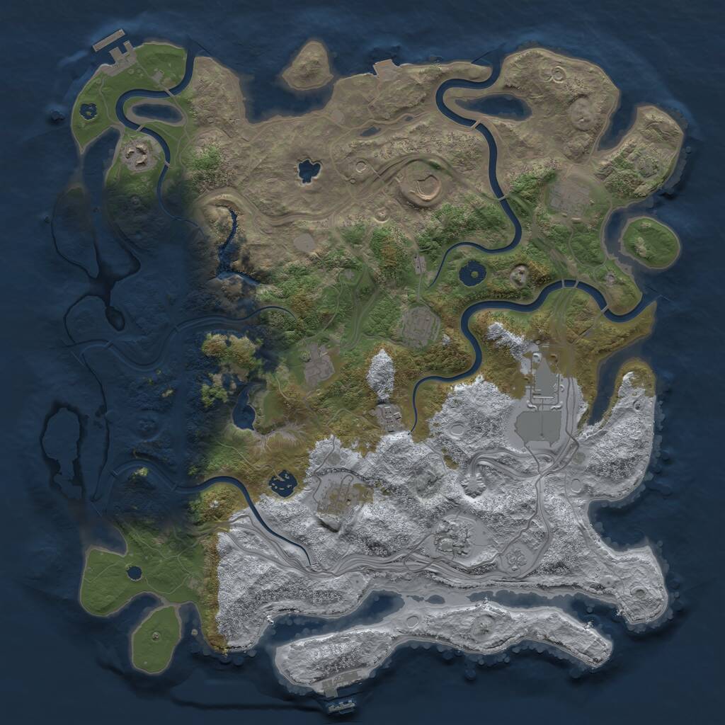 Rust Map: Procedural Map, Size: 4250, Seed: 1779953090, 16 Monuments