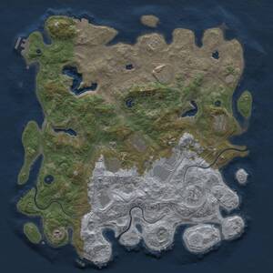 Thumbnail Rust Map: Procedural Map, Size: 4500, Seed: 953815487, 16 Monuments