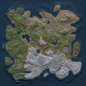 Thumbnail Rust Map: Procedural Map, Size: 4000, Seed: 26920017, 13 Monuments