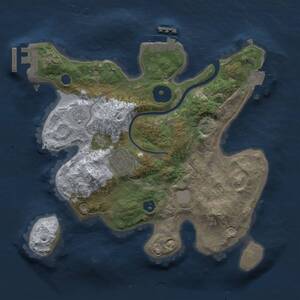 Thumbnail Rust Map: Procedural Map, Size: 2500, Seed: 18293, 6 Monuments