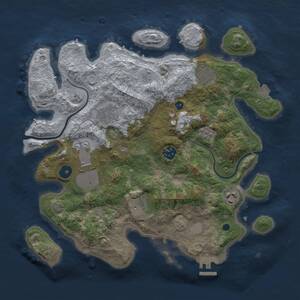 Thumbnail Rust Map: Procedural Map, Size: 3500, Seed: 1080795978, 12 Monuments