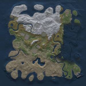 Thumbnail Rust Map: Procedural Map, Size: 4350, Seed: 756428642, 16 Monuments