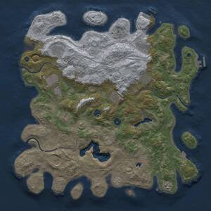 Thumbnail Rust Map: Procedural Map, Size: 4350, Seed: 756428642, 16 Monuments