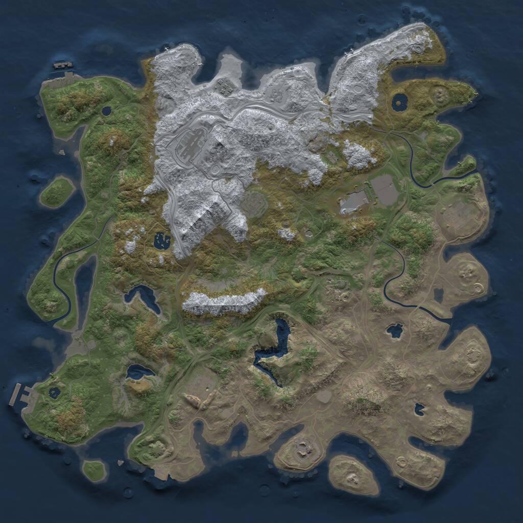 Rust Map: Procedural Map, Size: 4500, Seed: 197, 15 Monuments