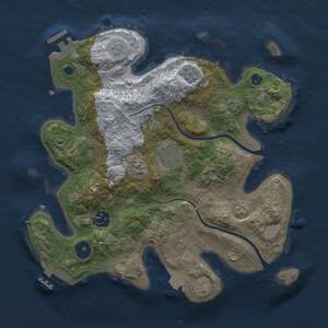 Thumbnail Rust Map: Procedural Map, Size: 3000, Seed: 372781, 8 Monuments