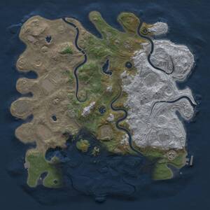 Thumbnail Rust Map: Procedural Map, Size: 4500, Seed: 2057849284, 17 Monuments