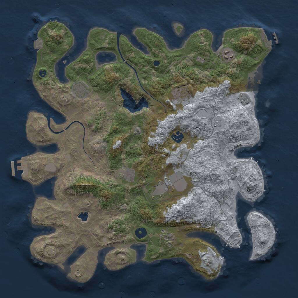 Rust Map: Procedural Map, Size: 4000, Seed: 2002699066, 14 Monuments