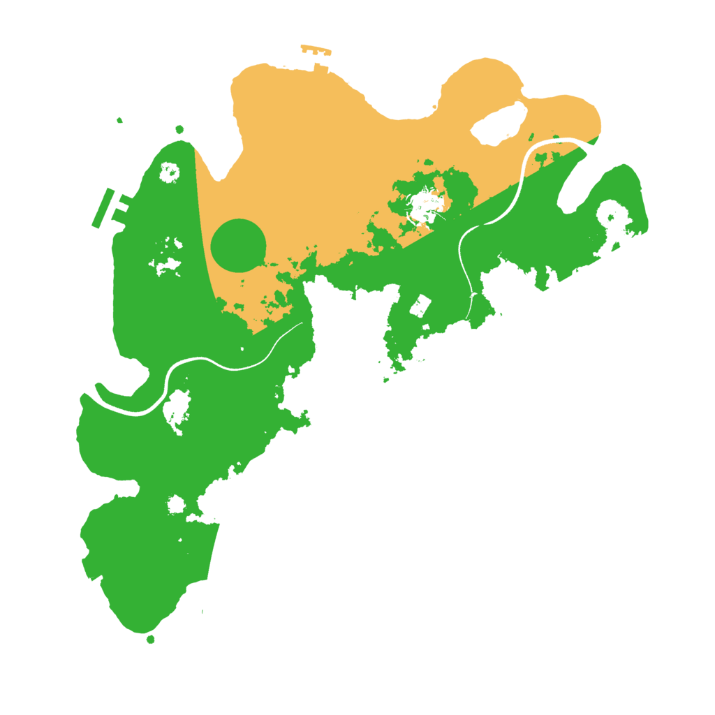 Biome Rust Map: Procedural Map, Size: 3500, Seed: 958773