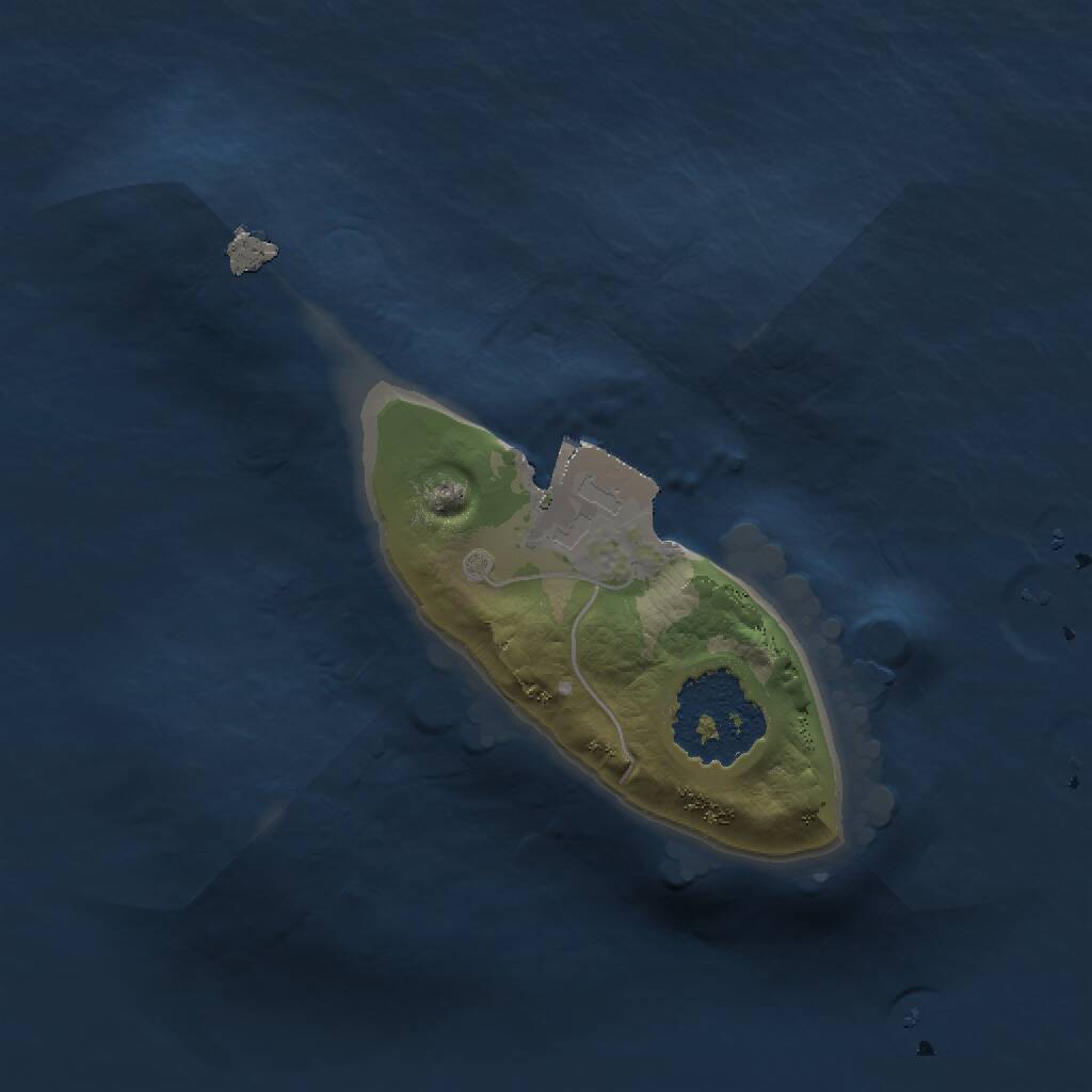 Rust Map: Procedural Map, Size: 1200, Seed: 1870684380, 1 Monuments