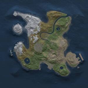 Thumbnail Rust Map: Procedural Map, Size: 2300, Seed: 1629204557, 4 Monuments