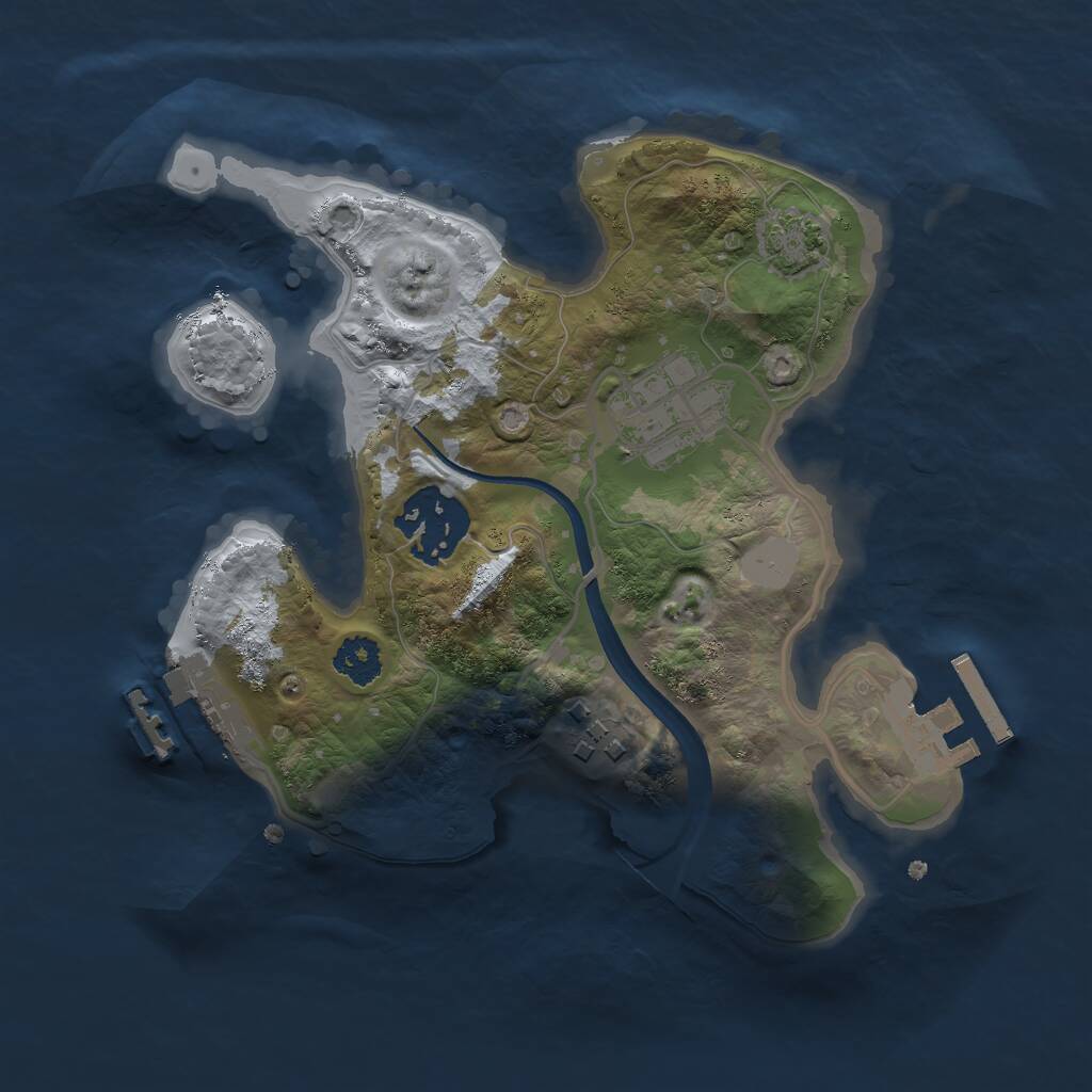 Rust Map: Procedural Map, Size: 2300, Seed: 1629204557, 7 Monuments