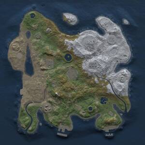 Thumbnail Rust Map: Procedural Map, Size: 3000, Seed: 351000186, 12 Monuments