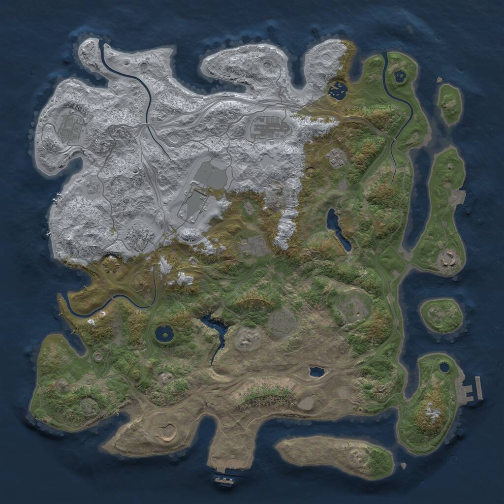 Rust Map: Procedural Map, Size: 4250, Seed: 178811154, 17 Monuments