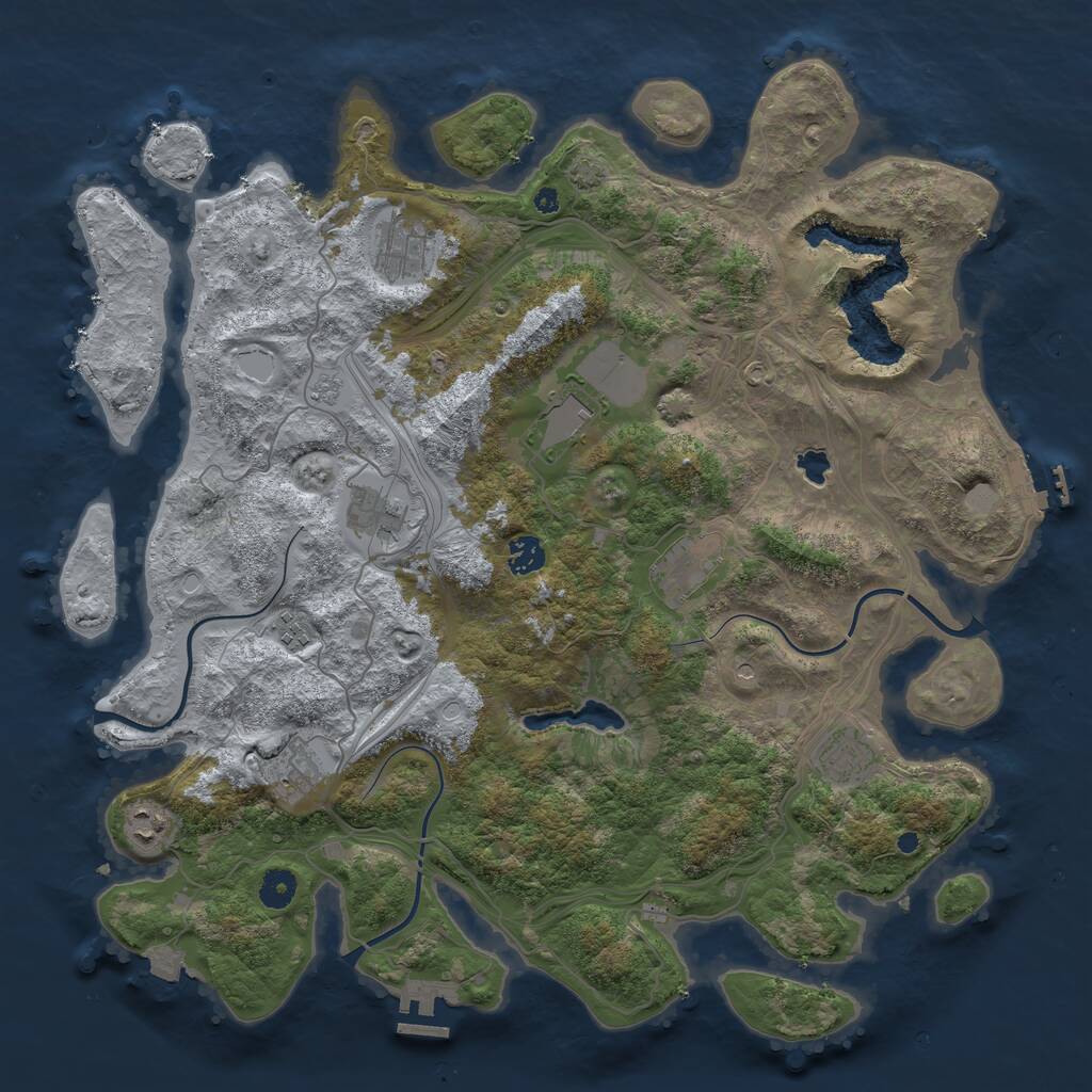 Rust Map: Procedural Map, Size: 4250, Seed: 15432197, 15 Monuments