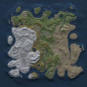 Thumbnail Rust Map: Procedural Map, Size: 3500, Seed: 1181988457, 13 Monuments