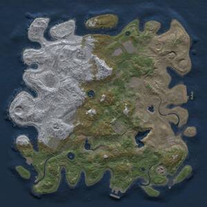 Thumbnail Rust Map: Procedural Map, Size: 4250, Seed: 602211035, 17 Monuments