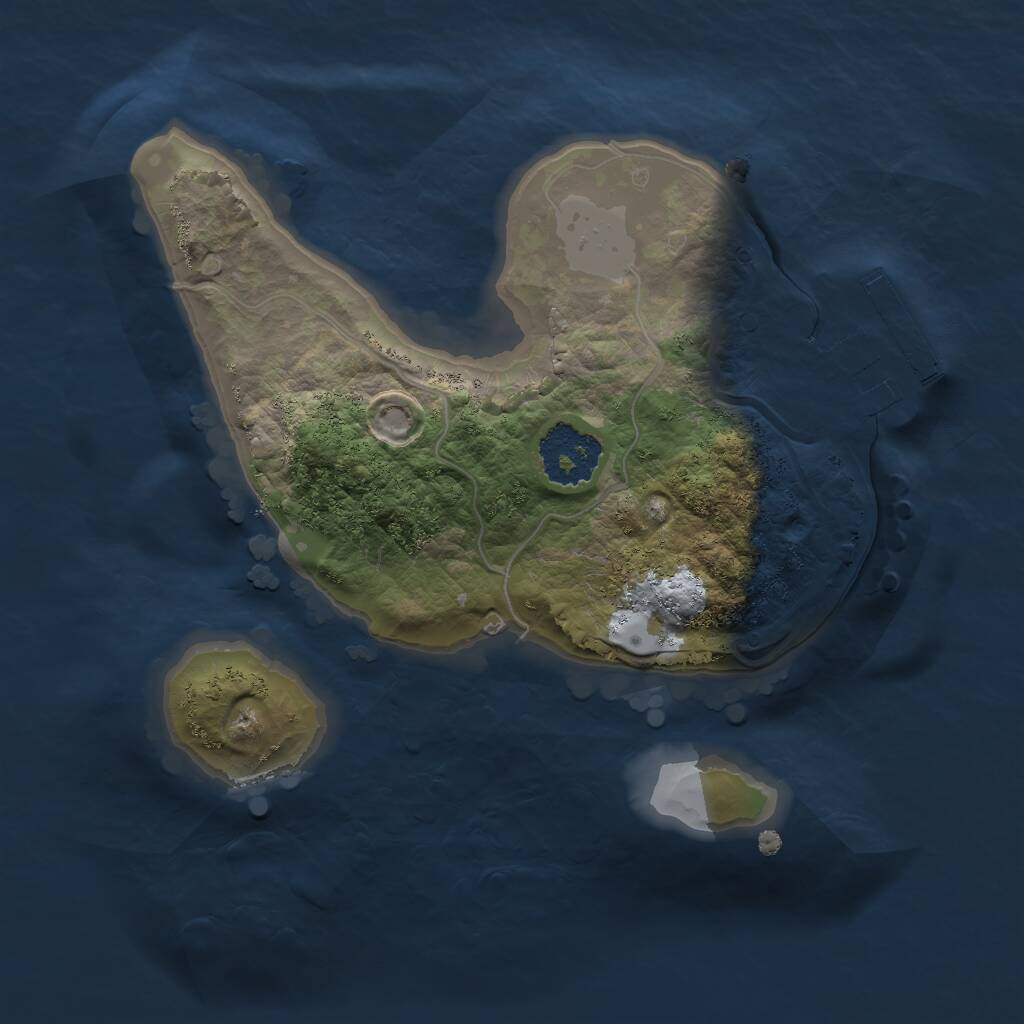 Rust Map: Procedural Map, Size: 1700, Seed: 1075515240, 2 Monuments