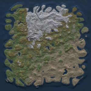 Thumbnail Rust Map: Procedural Map, Size: 6000, Seed: 7982729, 17 Monuments