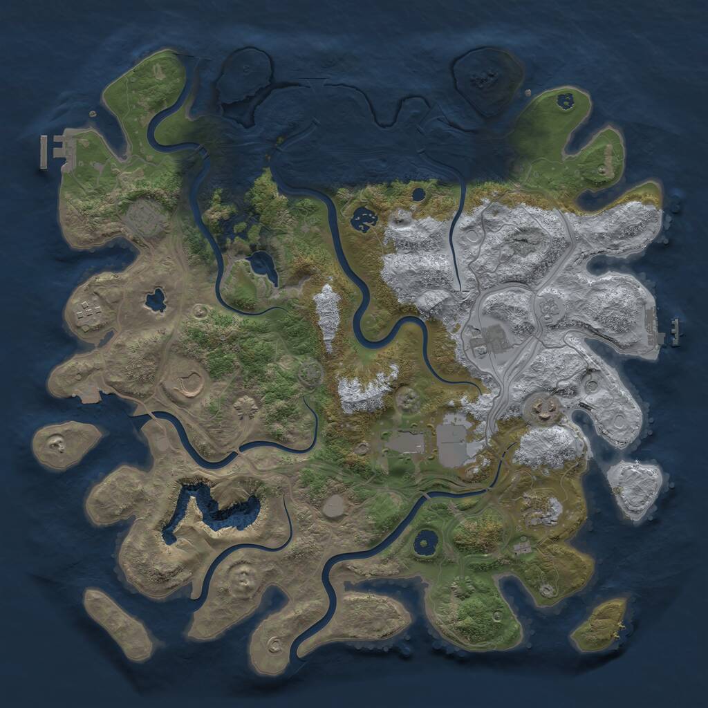 Rust Map: Procedural Map, Size: 4250, Seed: 1145144104, 14 Monuments