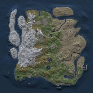 Thumbnail Rust Map: Procedural Map, Size: 3500, Seed: 1589013473, 13 Monuments