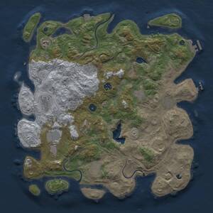 Thumbnail Rust Map: Procedural Map, Size: 4250, Seed: 1457192801, 17 Monuments