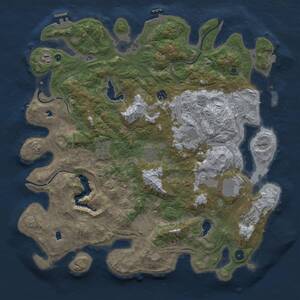 Thumbnail Rust Map: Procedural Map, Size: 4500, Seed: 1740793438, 15 Monuments