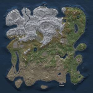 Thumbnail Rust Map: Procedural Map, Size: 4000, Seed: 39594151, 17 Monuments